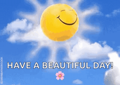 Smiley Sun Saying Have A Beautiful Day GIF