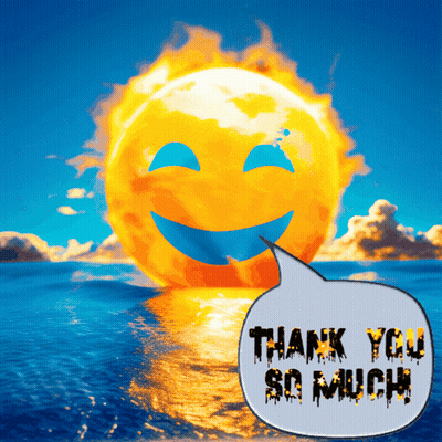 Smiley Sun Saying Thank You So Much GIF
