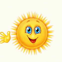 Smiley Sun Waving Hi GIF 