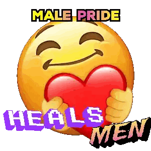 Smiley With Male Pride Heals Men Sticker