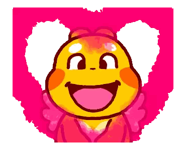 Smiley With Pink Heart Sticker
