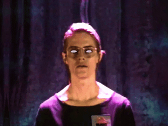 Smiling And Tripping Woman GIF