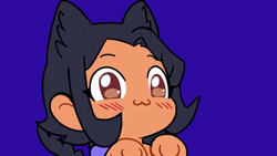Smiling Aphmau Cat Wagging Tail GIF