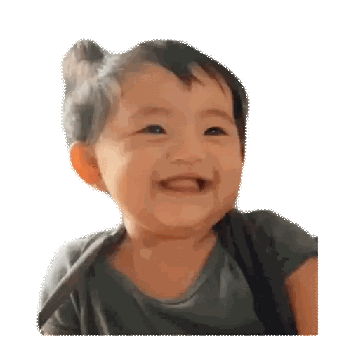 Smiling Baby In Green Shirt Sticker