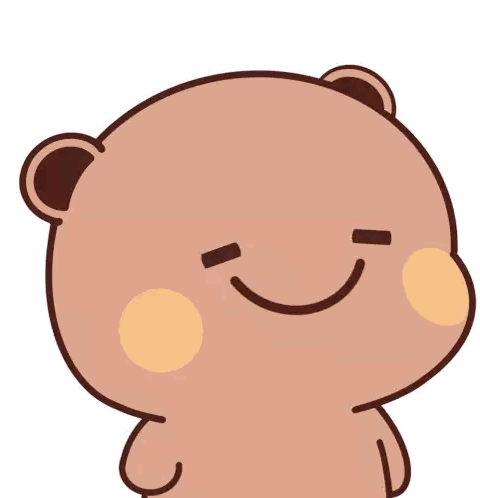 Smiling Bear With Closed Eyes GIF