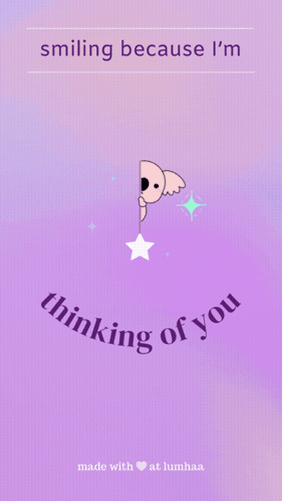 Smiling Because I'm Thinking Of You Poster GIF