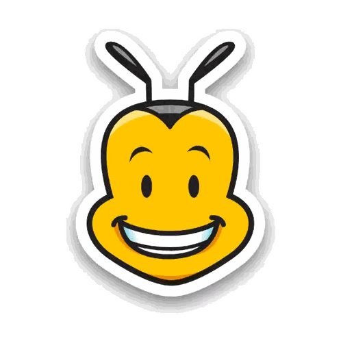 Smiling Bee Sticker