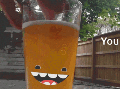 Smiling Beer Glass Saying You GIF