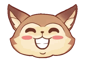 Smiling Cartoon Cat Face Sticker