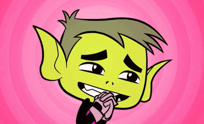 Smiling Cartoon Character Covering Mouth GIF