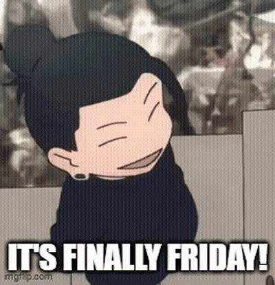 Smiling Cartoon Character Saying Its Finally Friday GIF