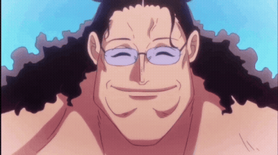 Smiling Cartoon Character With Curly Hair And Glasses GIF
