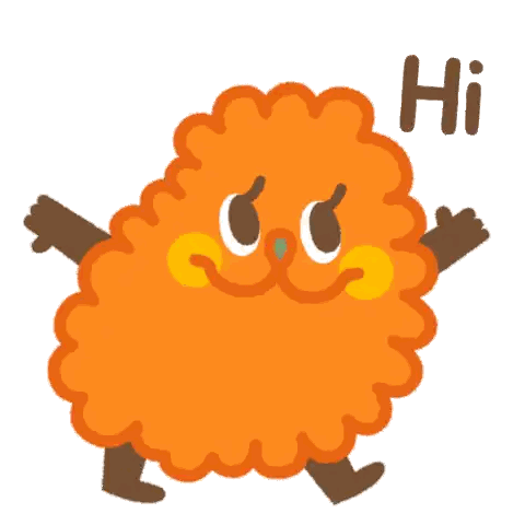 Smiling Cartoon Saying Hi Sticker