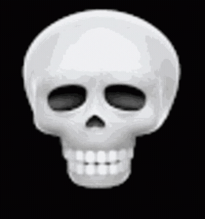Smiling Cartoon Skull GIF
