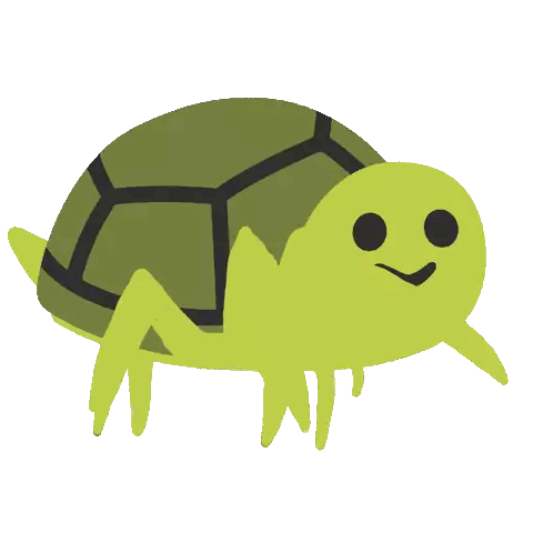 Smiling Cartoon Turtle Sticker