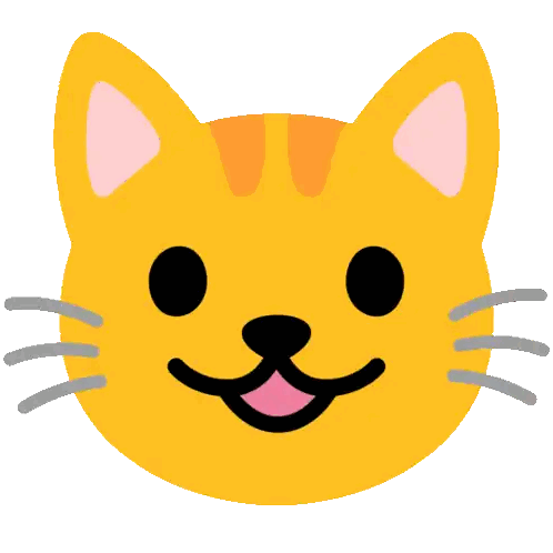 Smiling Cat Face Sticker