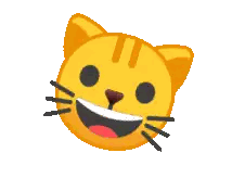 Smiling Cat With Open Mouth Sticker