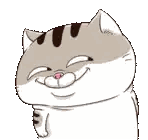 Smiling Cat With Thumbs Up Sticker