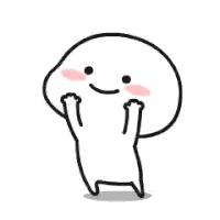Smiling Character With Pink Cheek Sticker