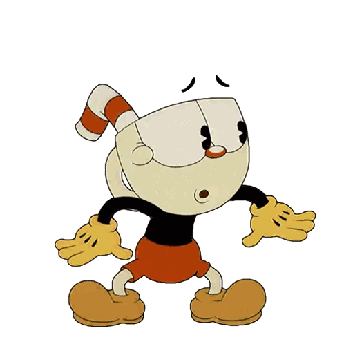 Smiling Character With Striped Cane Sticker