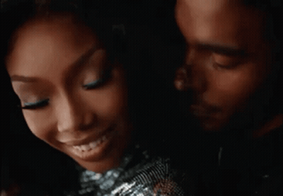 Smiling Couple, Woman In Sequined Dress GIF