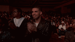 Smiling Drake Clapping In Awards NIght  GIF