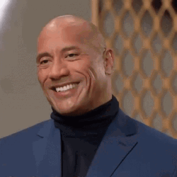 Smiling Dwayne Rock Eyebrows GIF