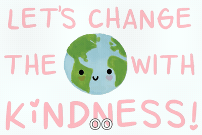 Smiling Earth Let's Change World With Kindness GIF