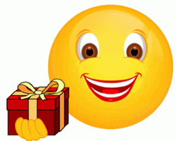 Smiling Emoji With Gift GIF | GIFDB.com