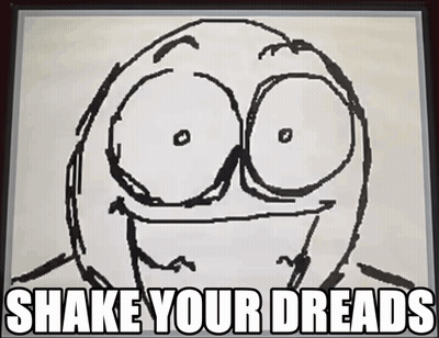 Smiling Face Saying Shake Your Dreads GIF