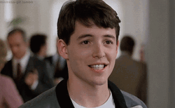 Smiling Ferris Bueller GIF