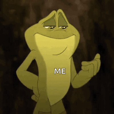 Smiling Frog From Princess And The Frog Pointing GIF