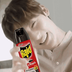 Smiling Hwang Min Yun Bug Spray GIF