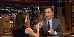 Smiling Jimmy Fallon Making Pinky Promise GIF