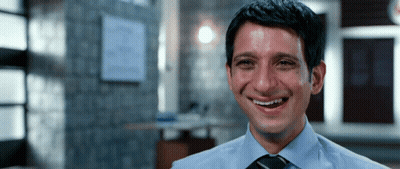 Smiling Man In Blue Shirt And Tie GIF