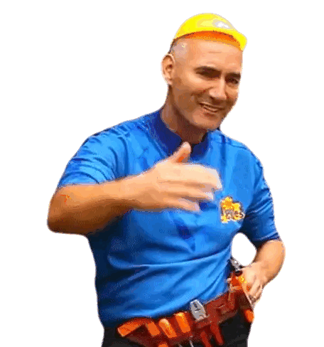 Smiling Man In Hard Hat And Blue Shirt Thumbs Up Sticker