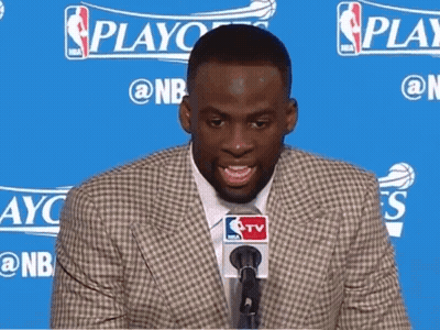 Smiling Man In Suit At NBA Logo Microphone GIF