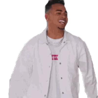 Smiling Man In White Jacket Sticker