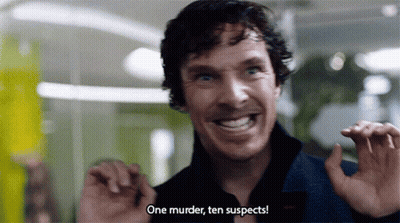 Smiling Man One Murder Ten Suspects GIF