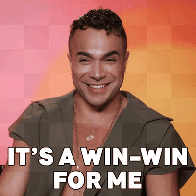 Smiling Man Saying It's A Win-Win For Me GIF