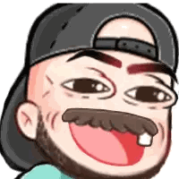 Smiling Man With Beard And Baseball Cap Sticker