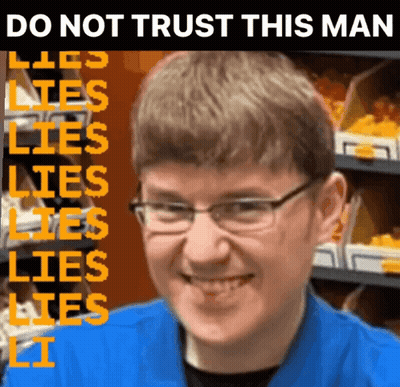 Smiling Man With Glasses Do Not Trust This Man GIF
