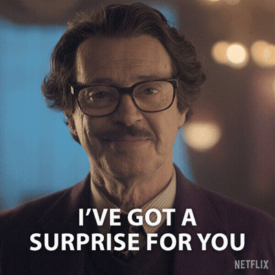 Smiling Man With Glasses Mustache I've Got Surprise GIF
