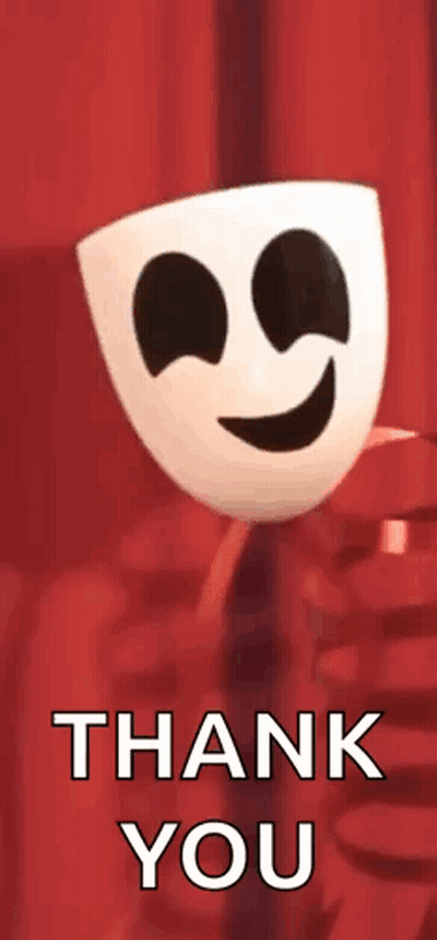 Smiling Mask Saying Thank You GIF