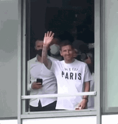 Smiling Messi Waving Hello Fans