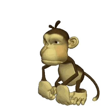 Smiling Monkey Waving Arm Sticker