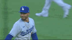 Smiling Mookie Betts Walking To The Field GIF