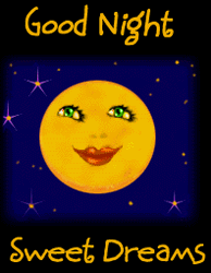 Smiling Moon Goodnight Sweet Dreams GIF