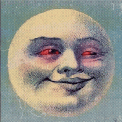 Smiling Moon With Red Eyes And B GIF