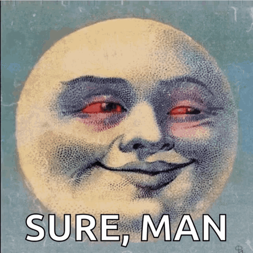 Smiling Moon With Sure Man GIF
